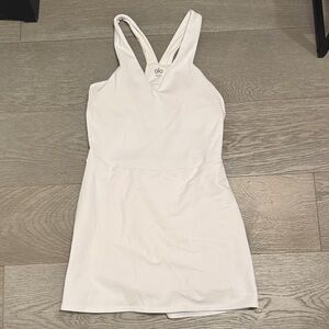 ALO Tennis White Sleeveless Dress